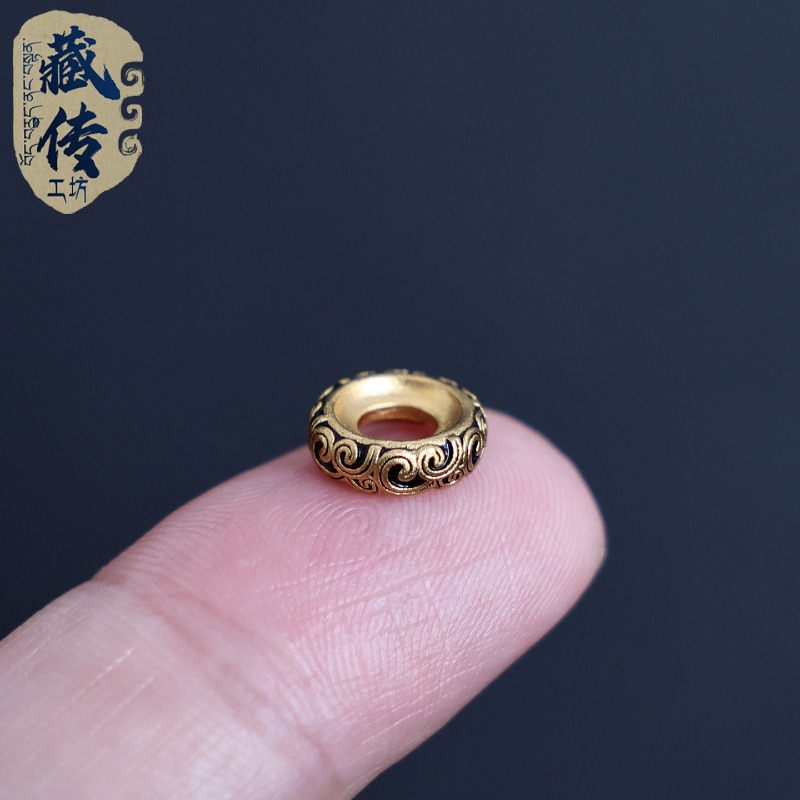 Men Accessories Ring And Bracelet - 18K Altın Kaplama Halkalı Boncuk Ayırıcı,