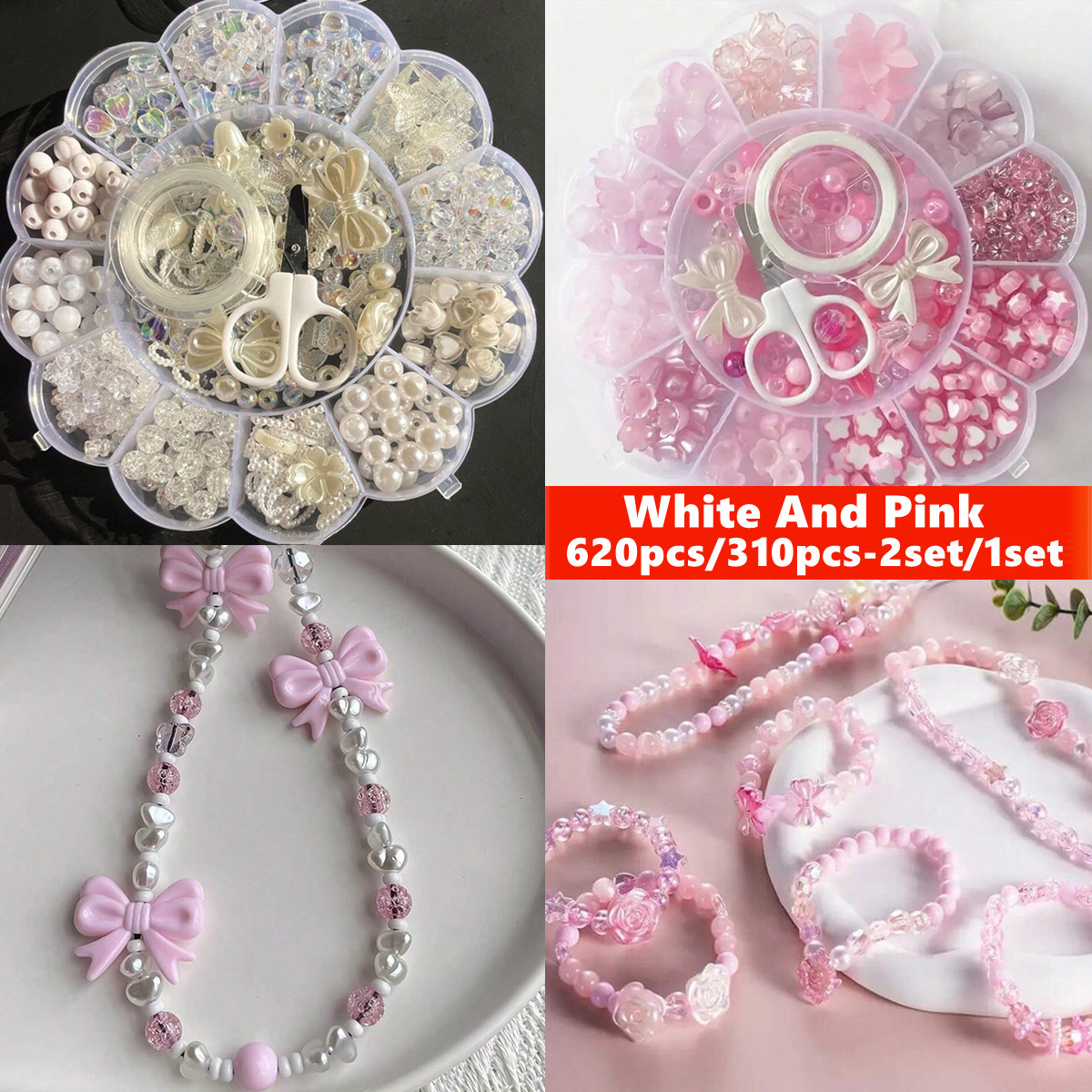 Bead Bracelet Men - 2 takım/1 takım 13 ızgaralı akrilik