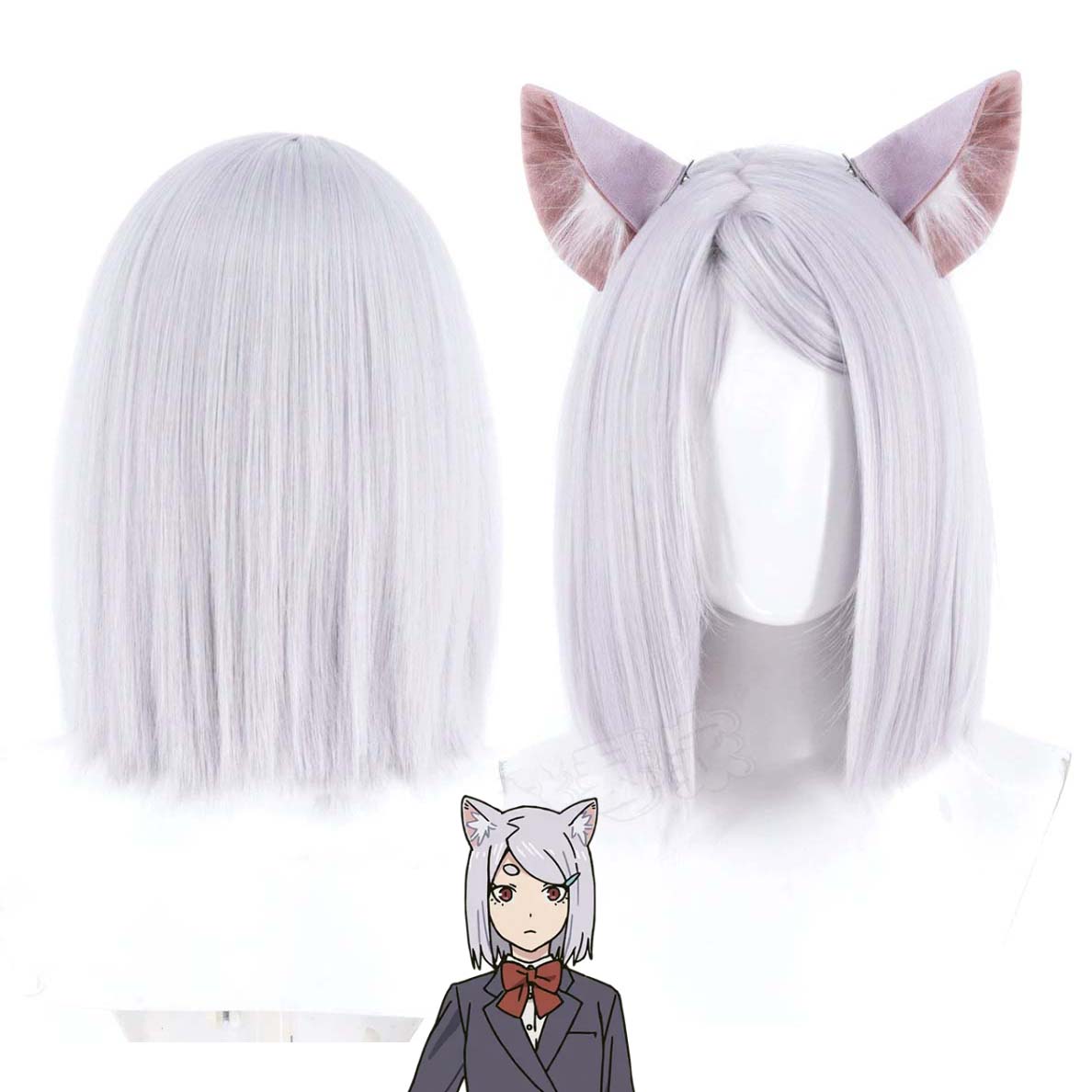 Men Accessories In Silver - Kadınlar için Yani-Neko Imoko Satou Cosplay