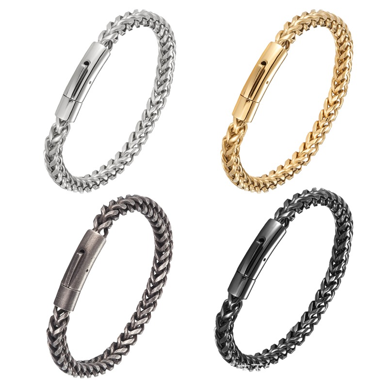 Men Accessories Ring And Bracelet - Erkekler İçin Titanyum Çelik Niş Lüks