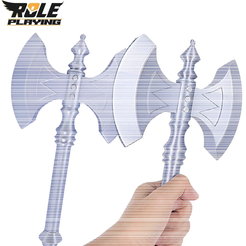 Men Accessories In Silver - Axe Cosplay He Büyük Çift Uçlu