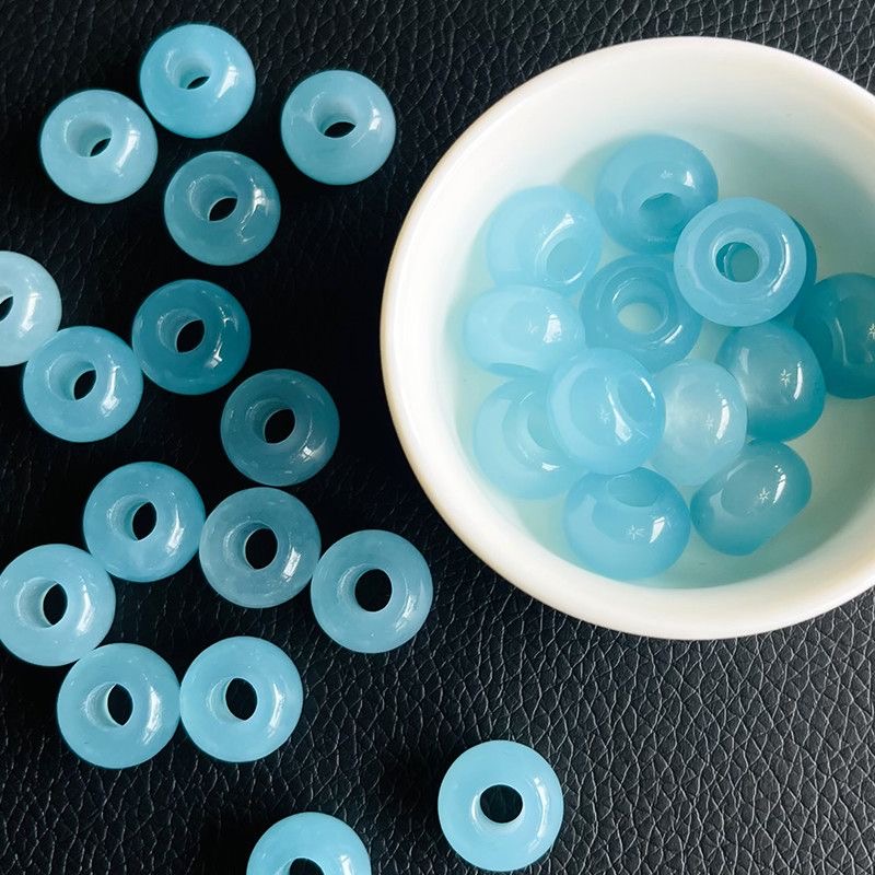 Bead Bracelet Men - 10 adet Doğal Deniz Mavisi, Büyük