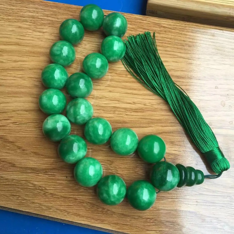 Doğal yeşil yeşim bilezikler 1 - Bead Bracelet Men incelemesi ve fiyatı