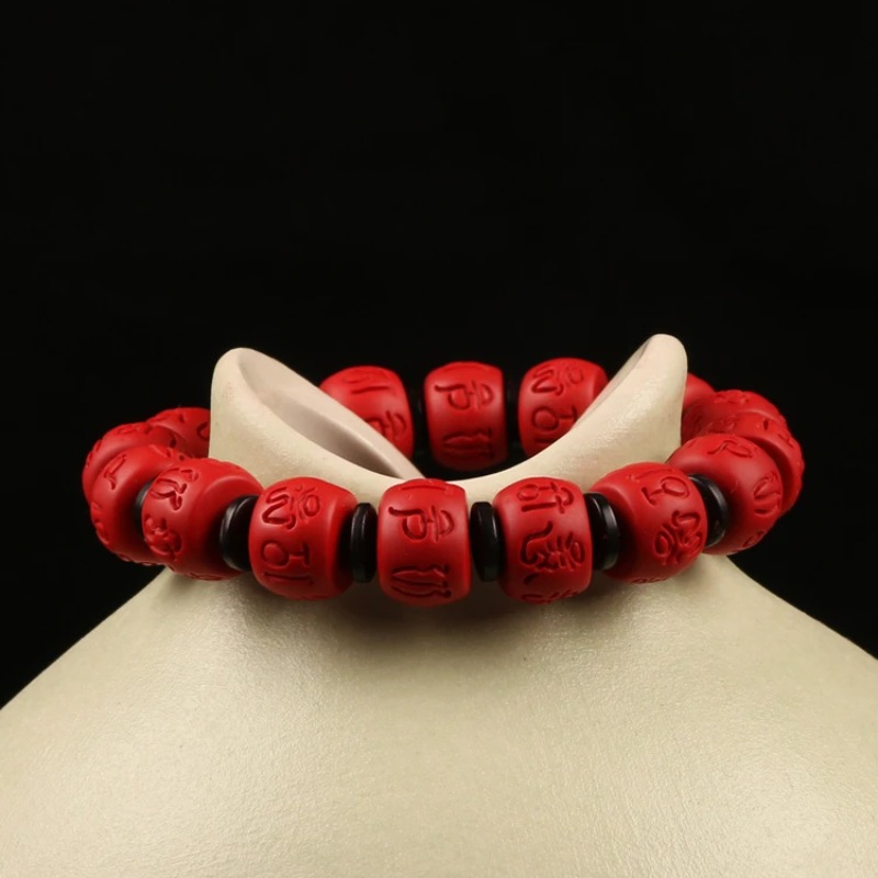 Çin 13*9MM boncuk kırmızı orga - Bead Bracelet Men incelemesi ve fiyatı