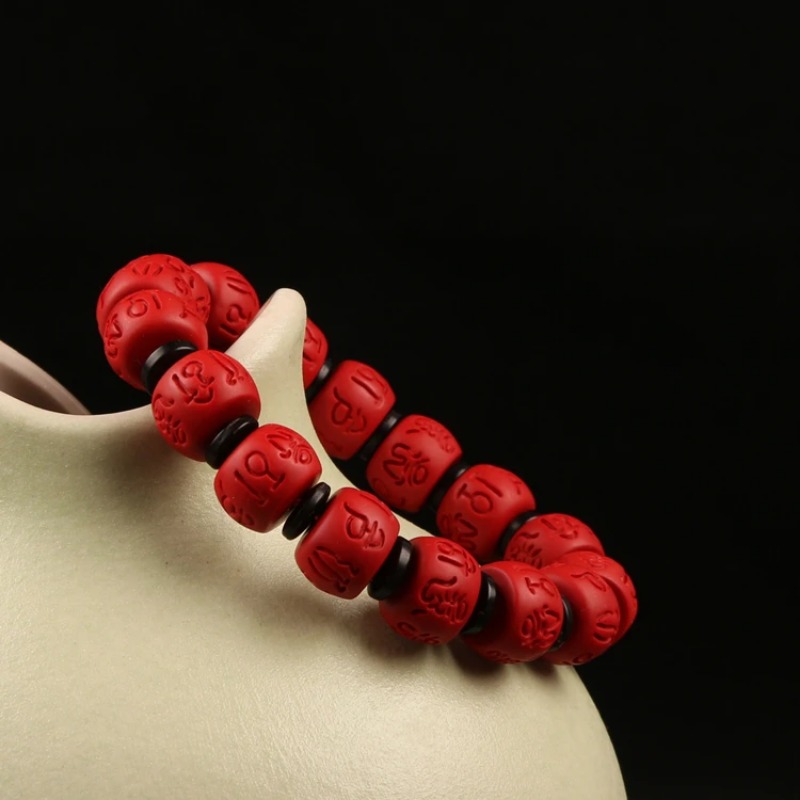 Çin 13*9MM boncuk kırmızı orga - Bead Bracelet Men incelemesi ve fiyatı