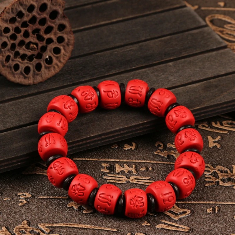 Çin 13*9MM boncuk kırmızı orga - Bead Bracelet Men incelemesi ve fiyatı