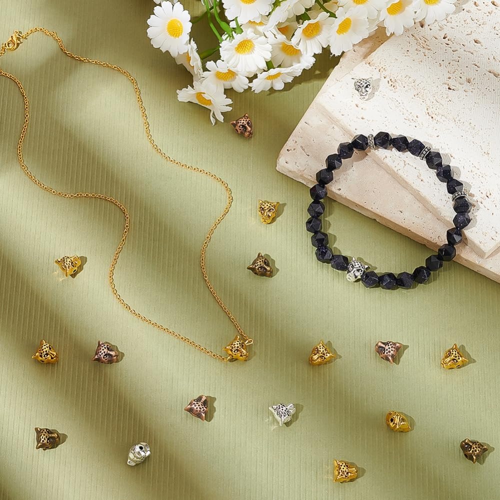 4 Renkli Leopar Başlı Boncukla - Bead Bracelet Men incelemesi ve fiyatı
