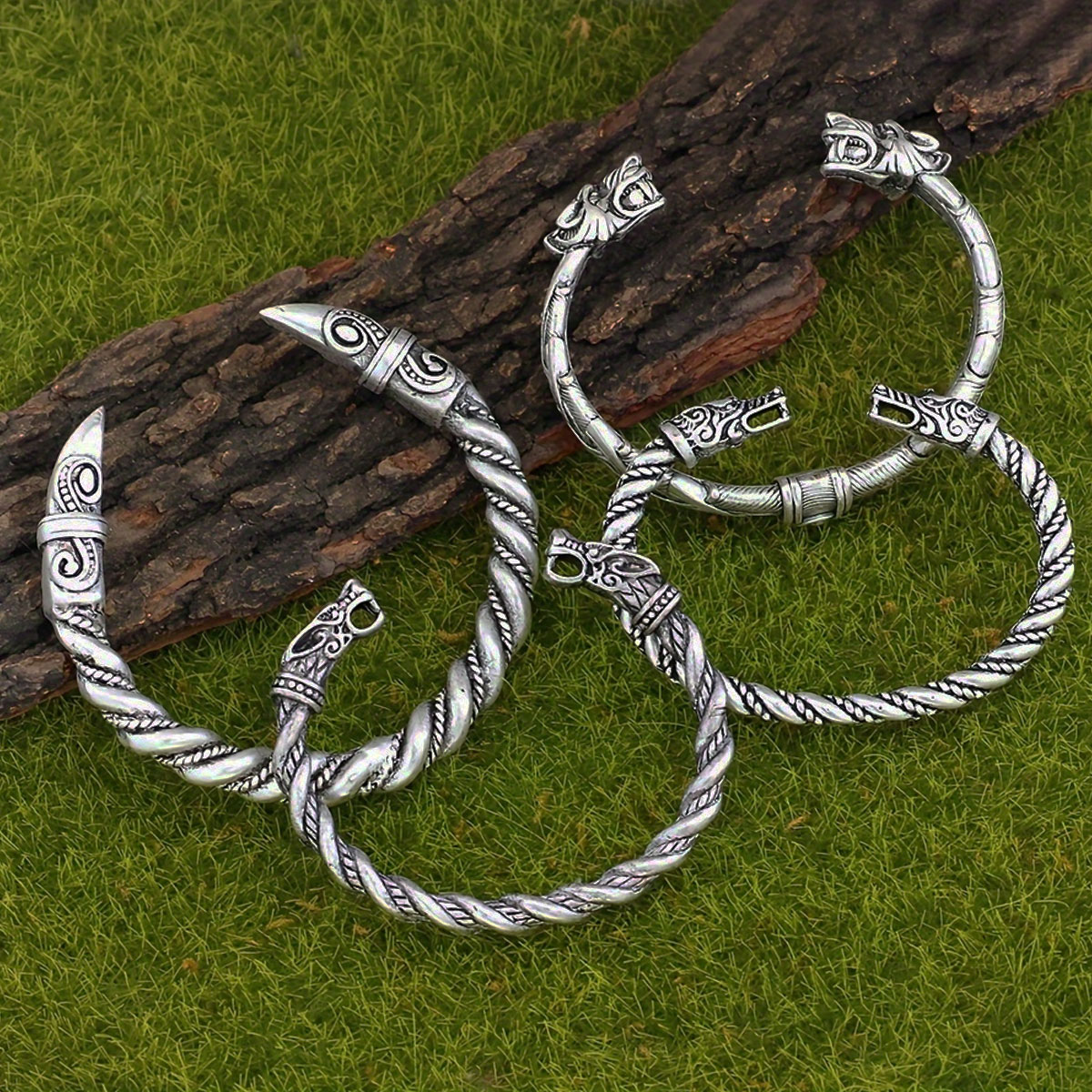 4 parçalı İskandinav Viking Re - Men Accessories Ring And Bracelet incelemesi ve fiyatı